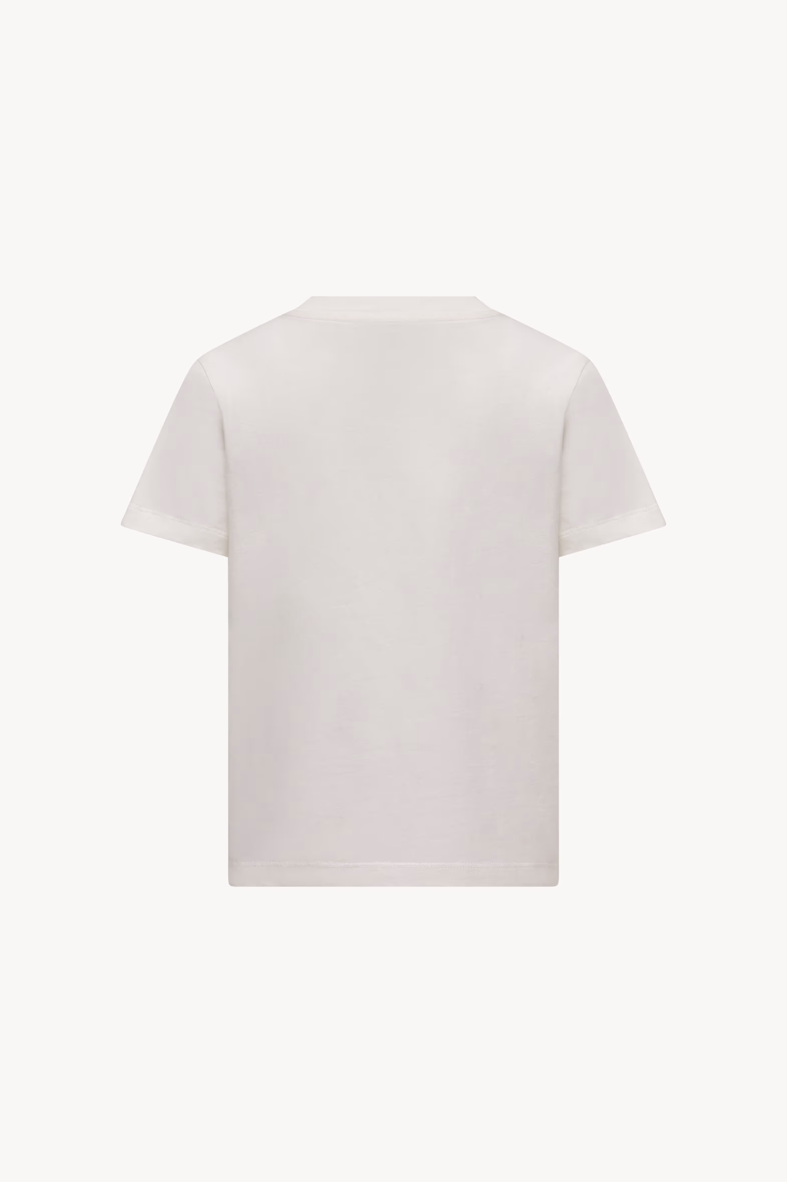 Logo Cotton T-Shirt Boy White Moncler 3